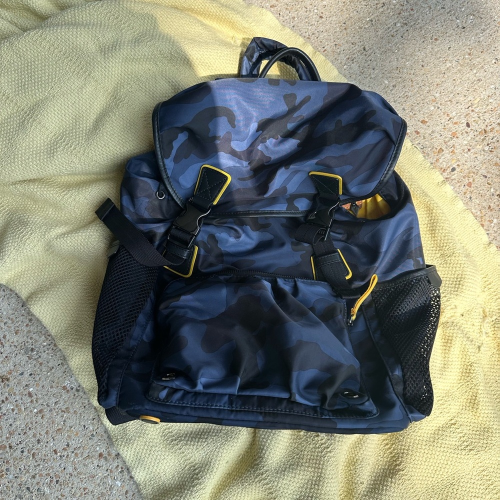 MZ Wallace Black and Yellow Backpack Durable and Stylish